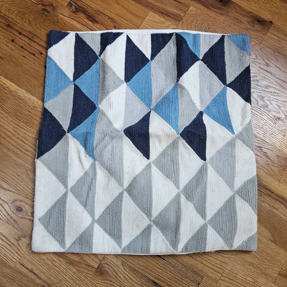 18X18 West ELM Geometric Patterned PILLOW Cover